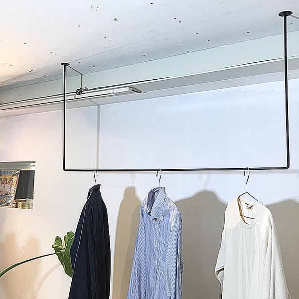 Amazon｜C.RAFT アイアンバー ランドリーバー120cm 洋服掛け